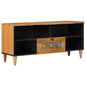 Mueble de TV Natural 100 x 33 x 46 cm Madera de mango maciza