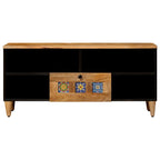 Mueble de TV Natural 100 x 33 x 46 cm Madera de mango maciza