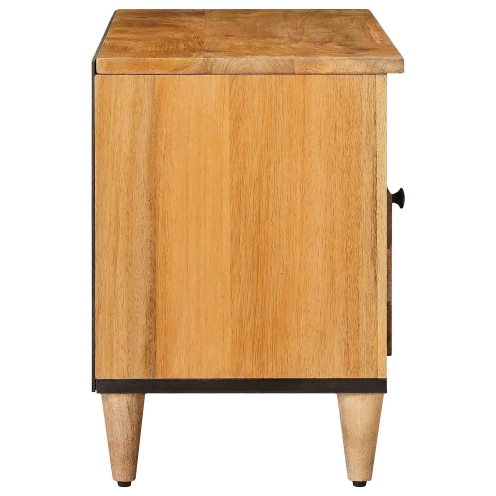 Mueble de TV Natural 100 x 33 x 46 cm Madera de mango maciza