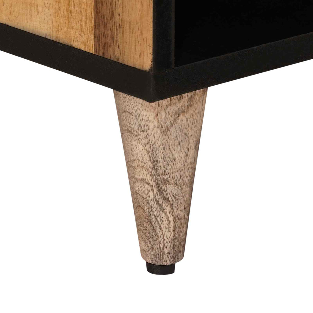 Mueble de TV Natural 80 x 33 x 46 cm Madera de mango maciza