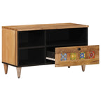 Mueble de TV Natural 80 x 33 x 46 cm Madera de mango maciza