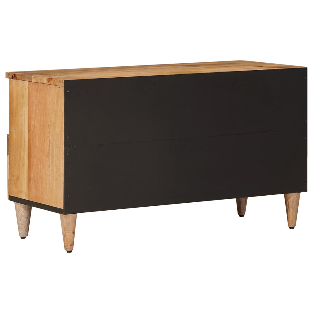 Mueble de TV Natural 80 x 33 x 46 cm Madera de mango maciza