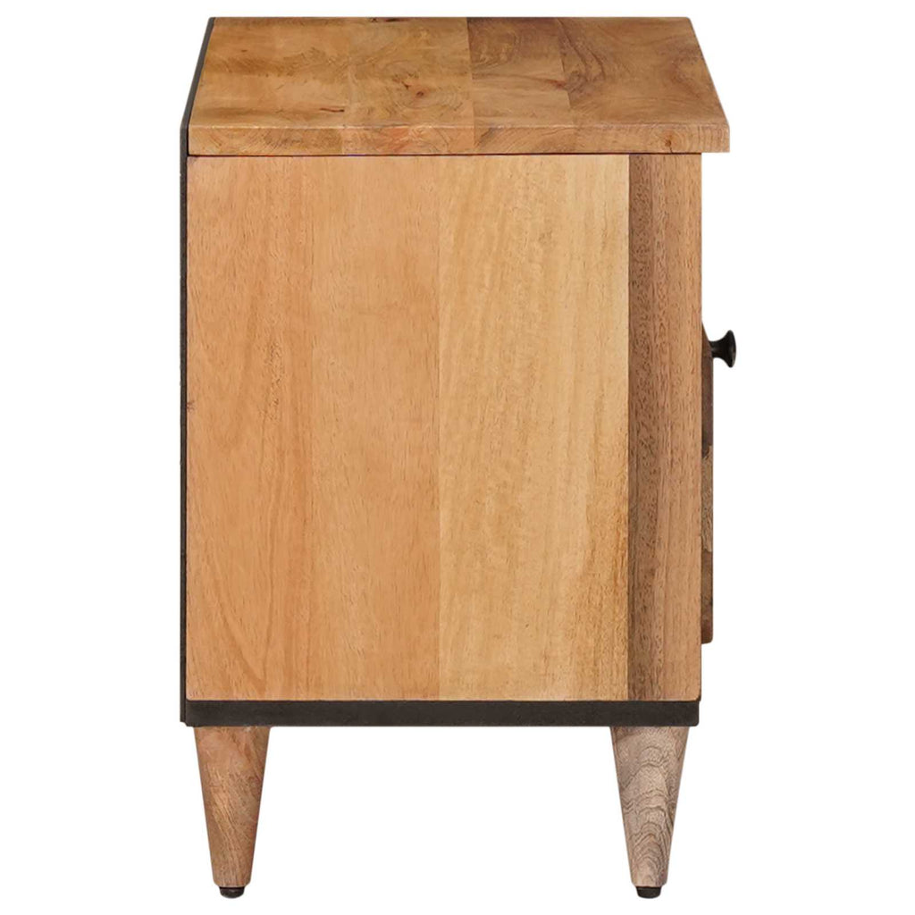 Mueble de TV Natural 80 x 33 x 46 cm Madera de mango maciza