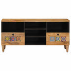 Mueble de TV Natural 100 x 33 x 46 cm Madera de mango maciza
