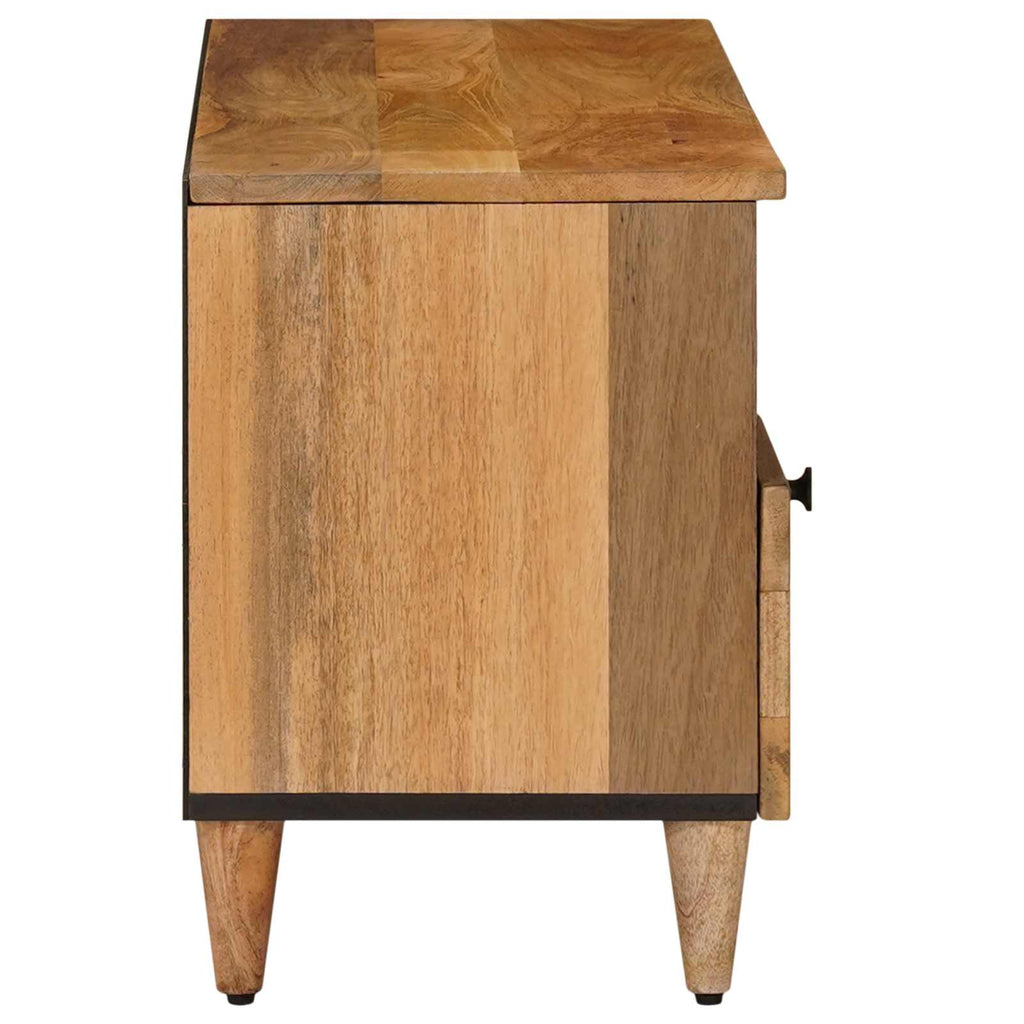 Mueble de TV Natural 100 x 33 x 46 cm Madera de mango maciza