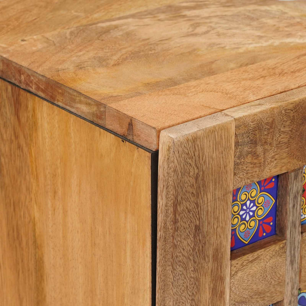 Mueble de lavabo para baño con puerta Natural 62 x 33 x 58 cm