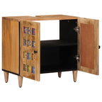Mueble de lavabo para baño con puerta Natural 62 x 33 x 58 cm