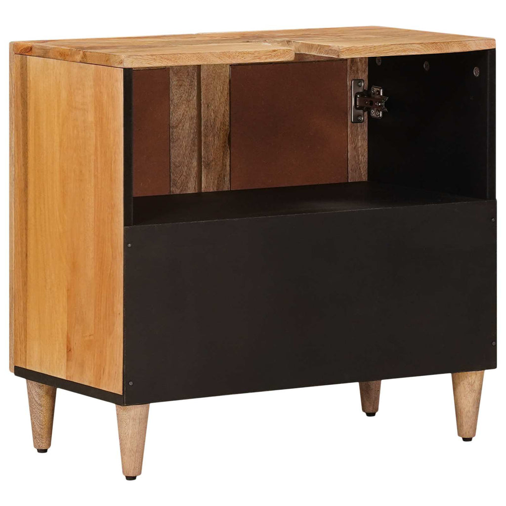 Mueble de lavabo para baño con puerta Natural 62 x 33 x 58 cm