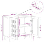 Mueble de lavabo para baño con puerta Natural 62 x 33 x 58 cm