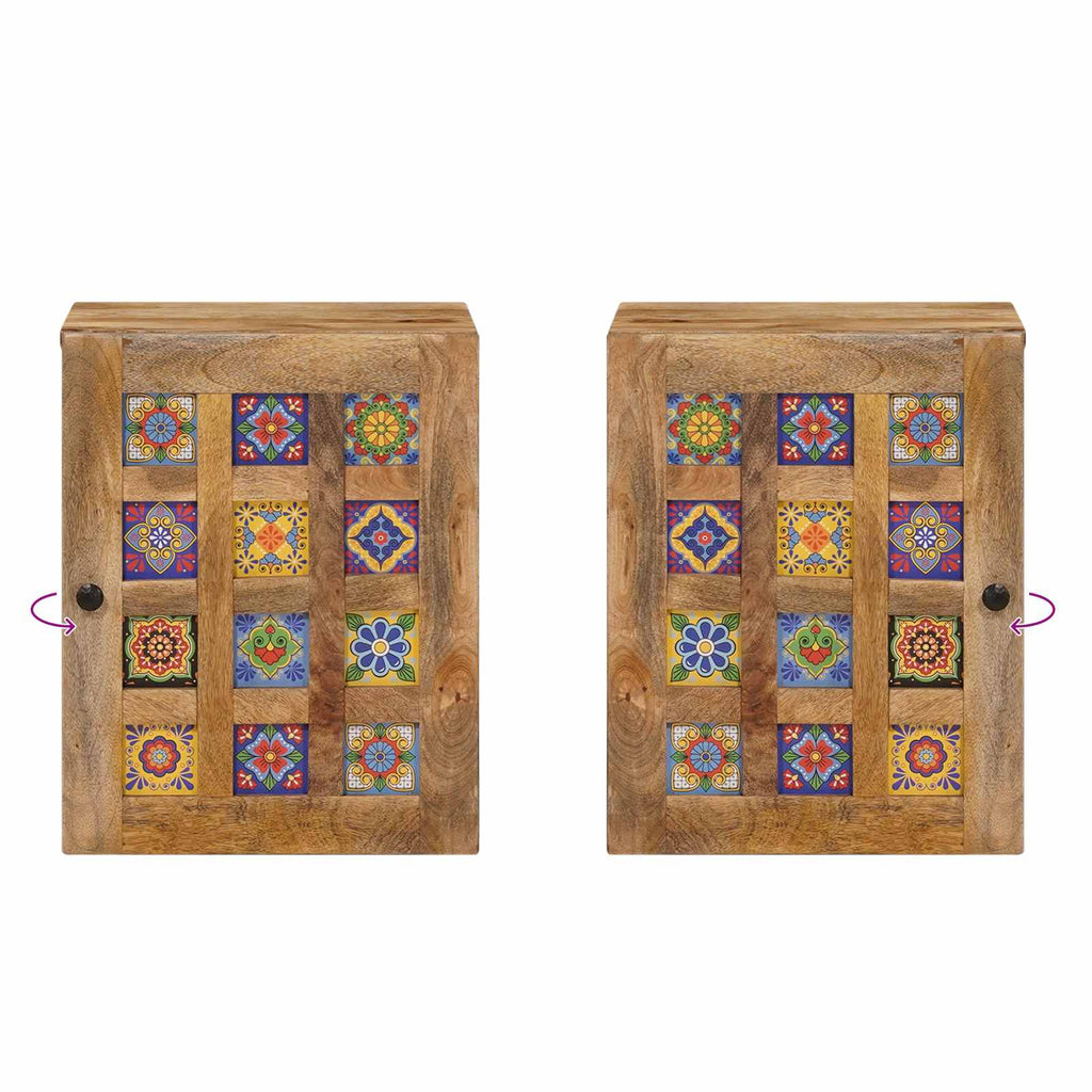 Gabinete Colgante de Baño con puerta Natural 38 x 33 x 48 cm