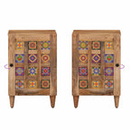 Mueble de Cuarto de Baño con puerta Natural 38 x 33 x 58 cm