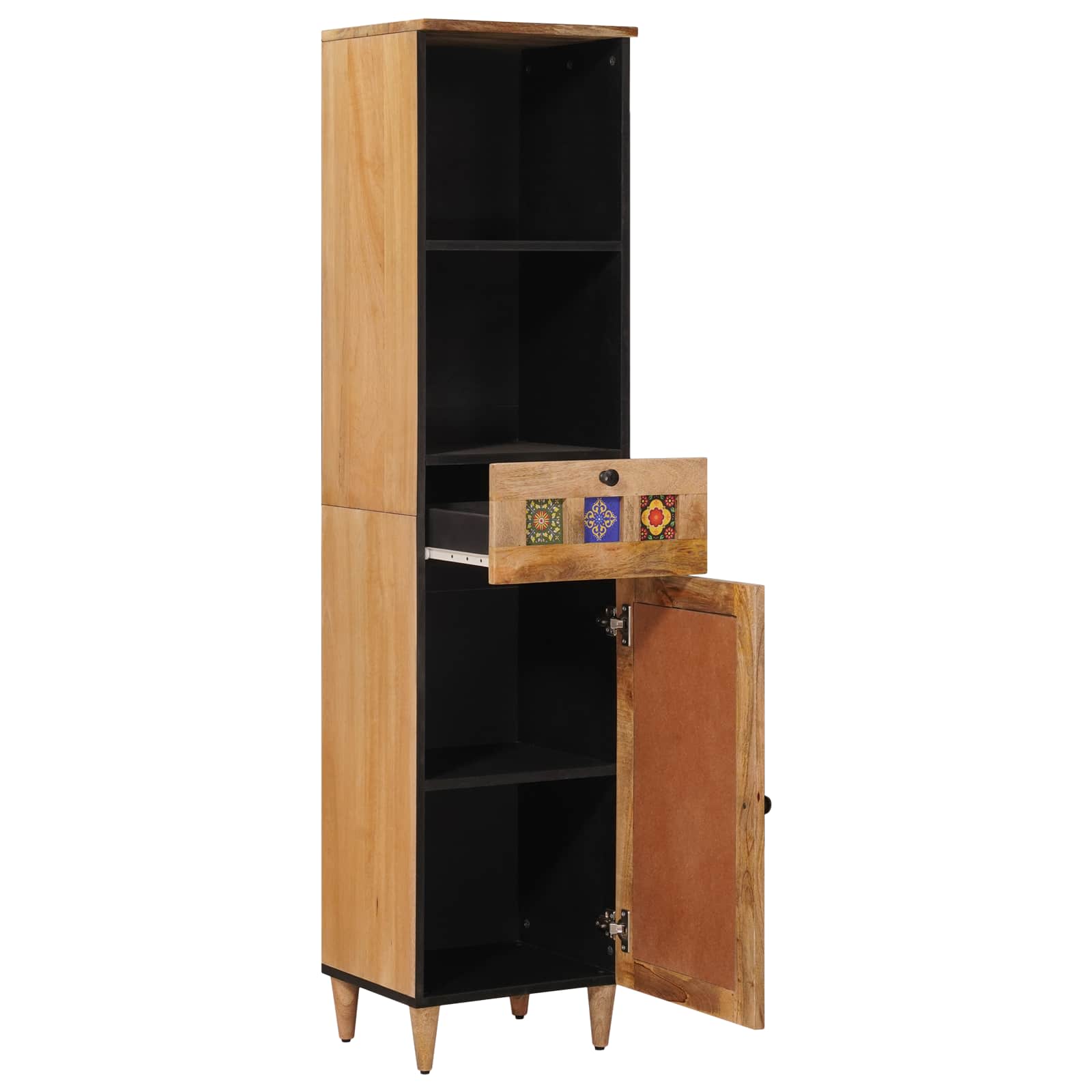 Mueble de Cuarto de Baño con cajón Natural 38 x 33 x 160 cm