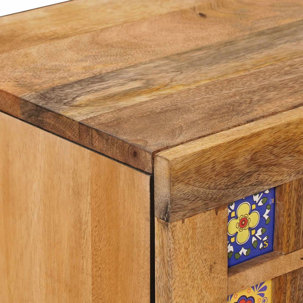 Aparador Natural 40 x 33 x 75 cm Madera de mango maciza