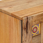 Aparador Natural 40 x 33 x 75 cm Madera de mango maciza