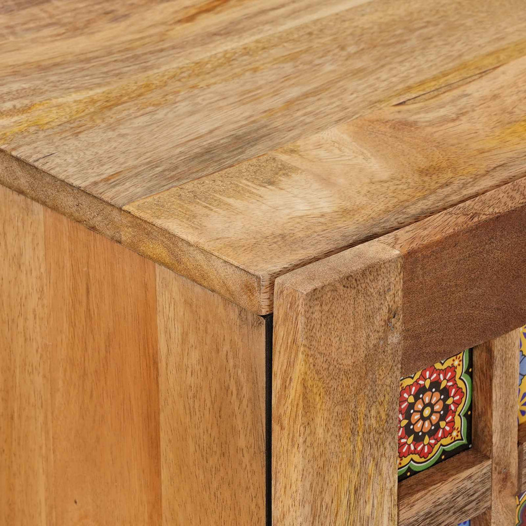 Aparador Natural 60 x 33 x 75 cm Madera de mango maciza