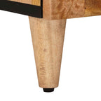 Aparador Natural 90 x 33 x 75 cm Madera de mango maciza