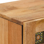 Aparador alto Natural 40 x 33 x 110 cm Madera de mango maciza