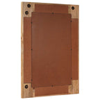Espejo de baño Natural 50 x 70 x 3 cm Madera de mango maciza