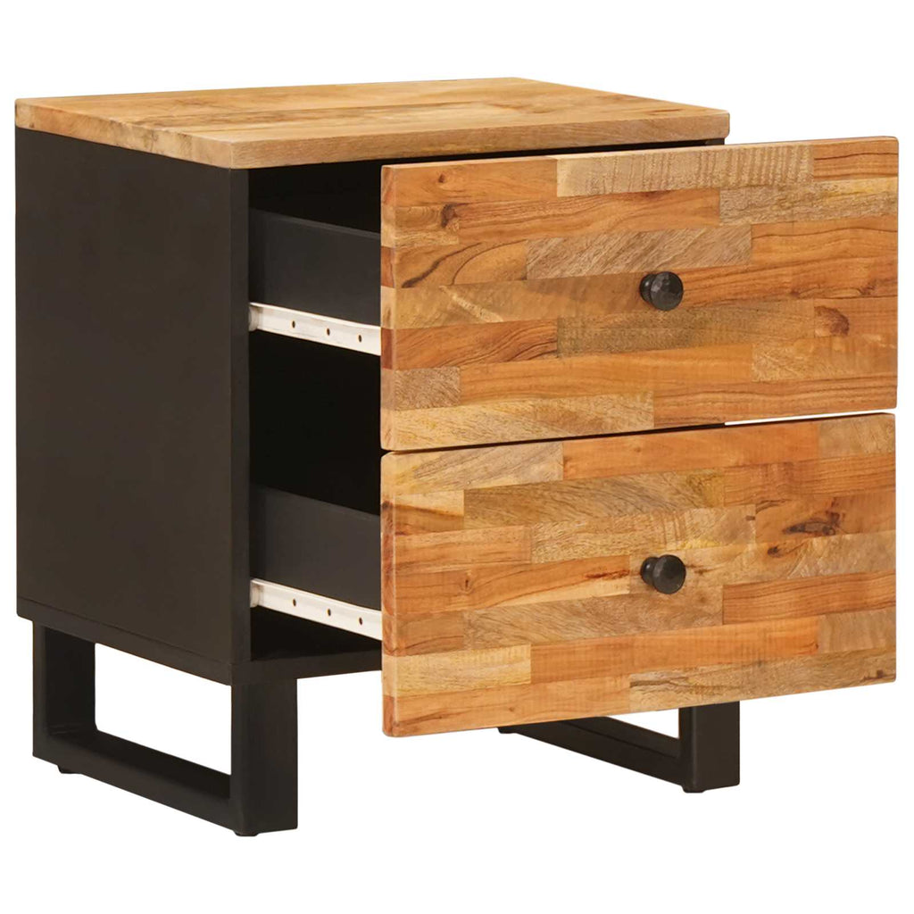 Armario de Noche con cajón 2 pcs Marrón 40 x 33 x 46 cm
