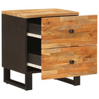 Armario de Noche con cajón 2 pcs Marrón 40 x 33 x 46 cm
