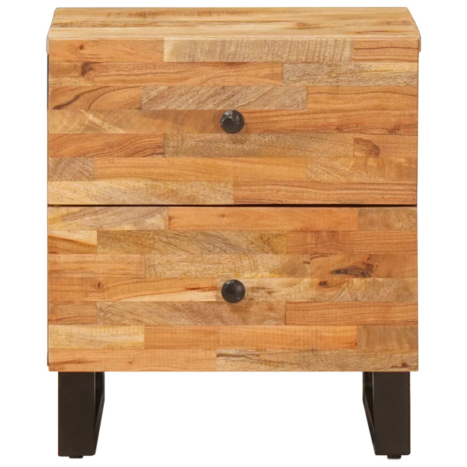Armario de Noche con cajón 2 pcs Marrón 40 x 33 x 46 cm