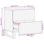 Armario de Noche con cajón 2 pcs Marrón 40 x 33 x 46 cm