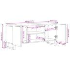 Mueble de TV Marrón 105 x 33 x 46 cm Madera de mango maciza