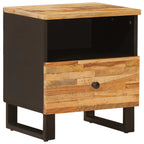 Mueble cama 2 pcs Marrón 40 x 33 x 46 cm Madera de mango maciza