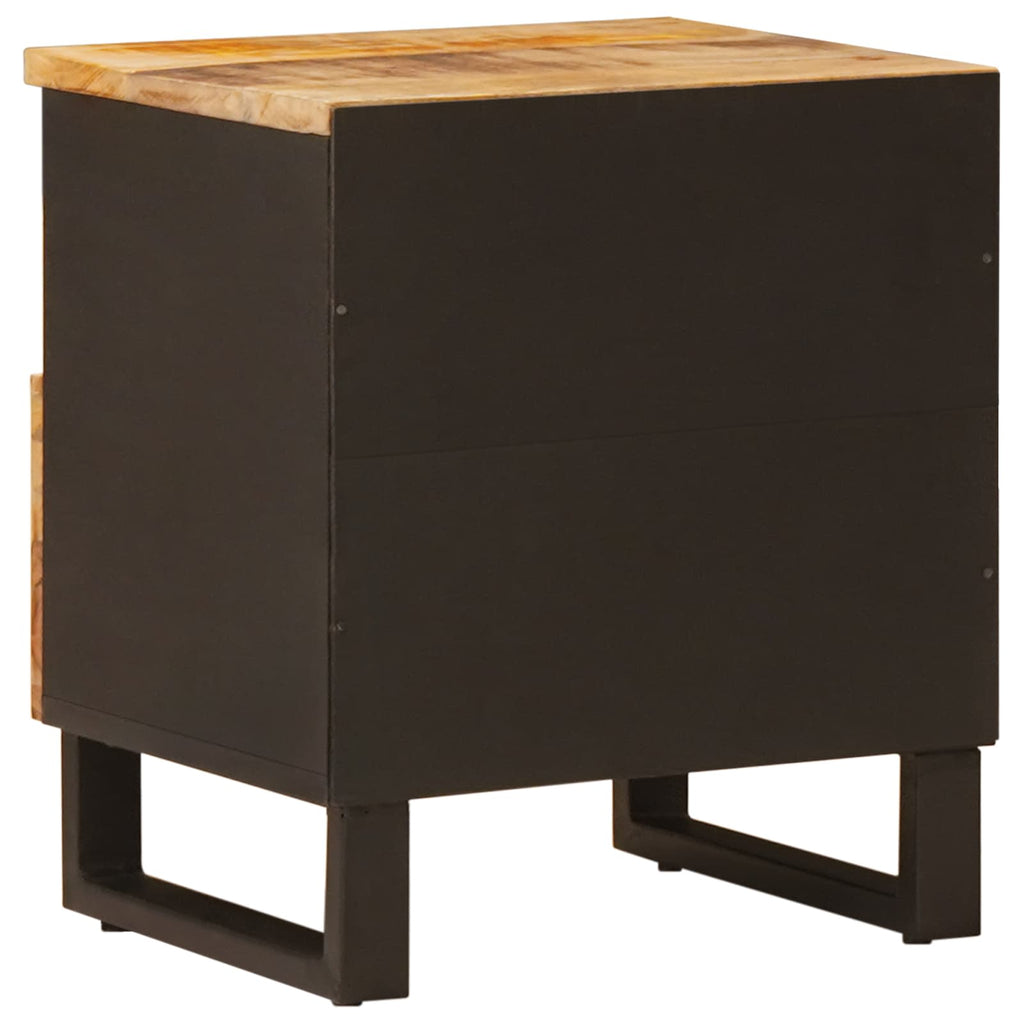 Mueble cama 2 pcs Marrón 40 x 33 x 46 cm Madera de mango maciza