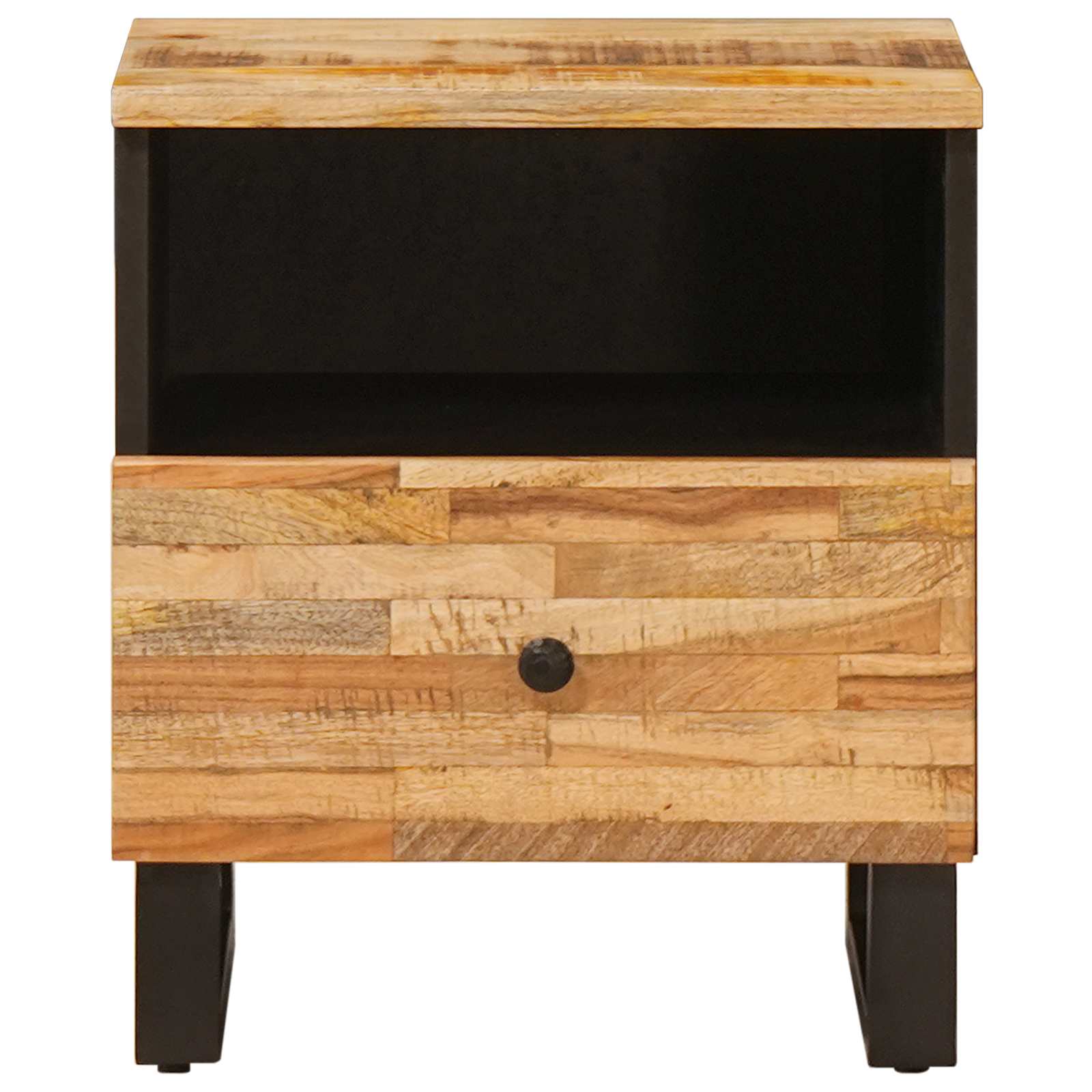Mueble cama 2 pcs Marrón 40 x 33 x 46 cm Madera de mango maciza