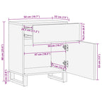 Mueble cama Marrón 50 x 33 x 60 cm Madera de mango maciza