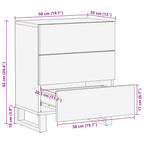 Mueble cama Marrón 50 x 33 x 62 cm Madera de mango maciza