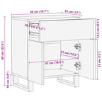 Mueble cama Marrón 50 x 33 x 60 cm Madera de mango maciza
