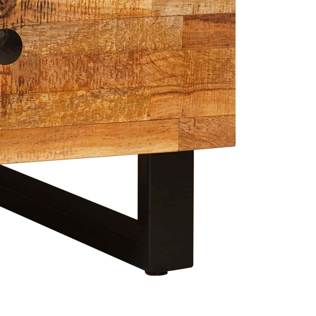Mesa de Café Marrón 80 x 54 x 40 cm Madera de mango maciza
