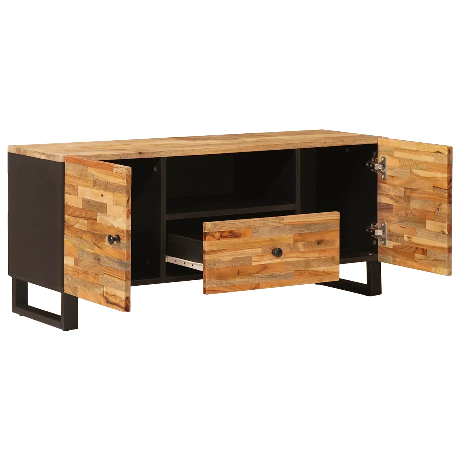 Mueble de TV Marrón 105 x 33 x 46 cm Madera de mango maciza
