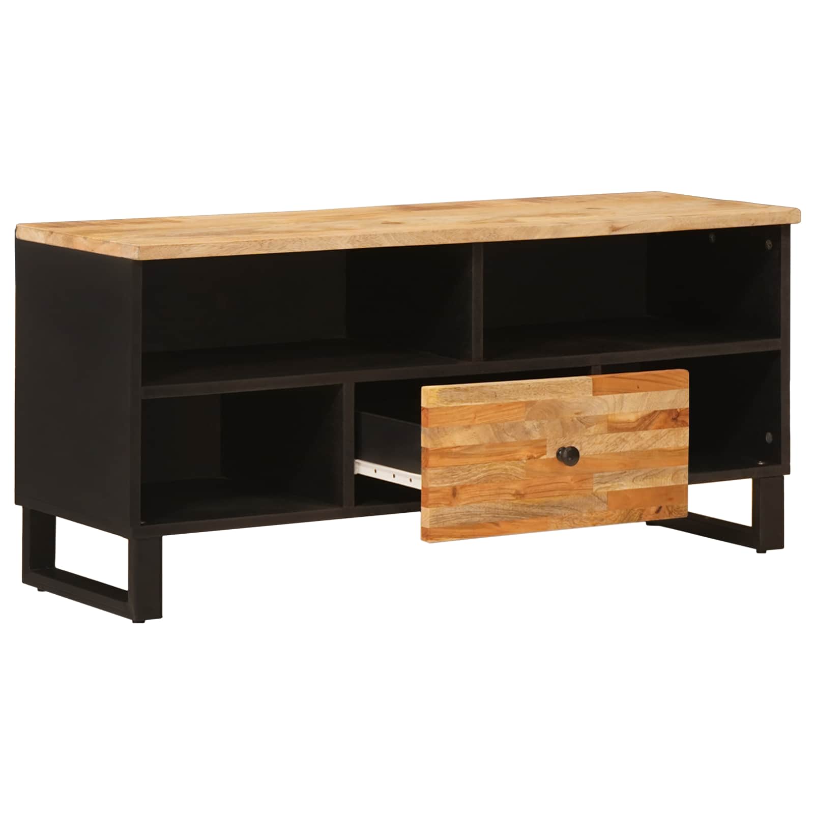 Mueble de TV Marrón 100 x 33 x 46 cm Madera de mango maciza