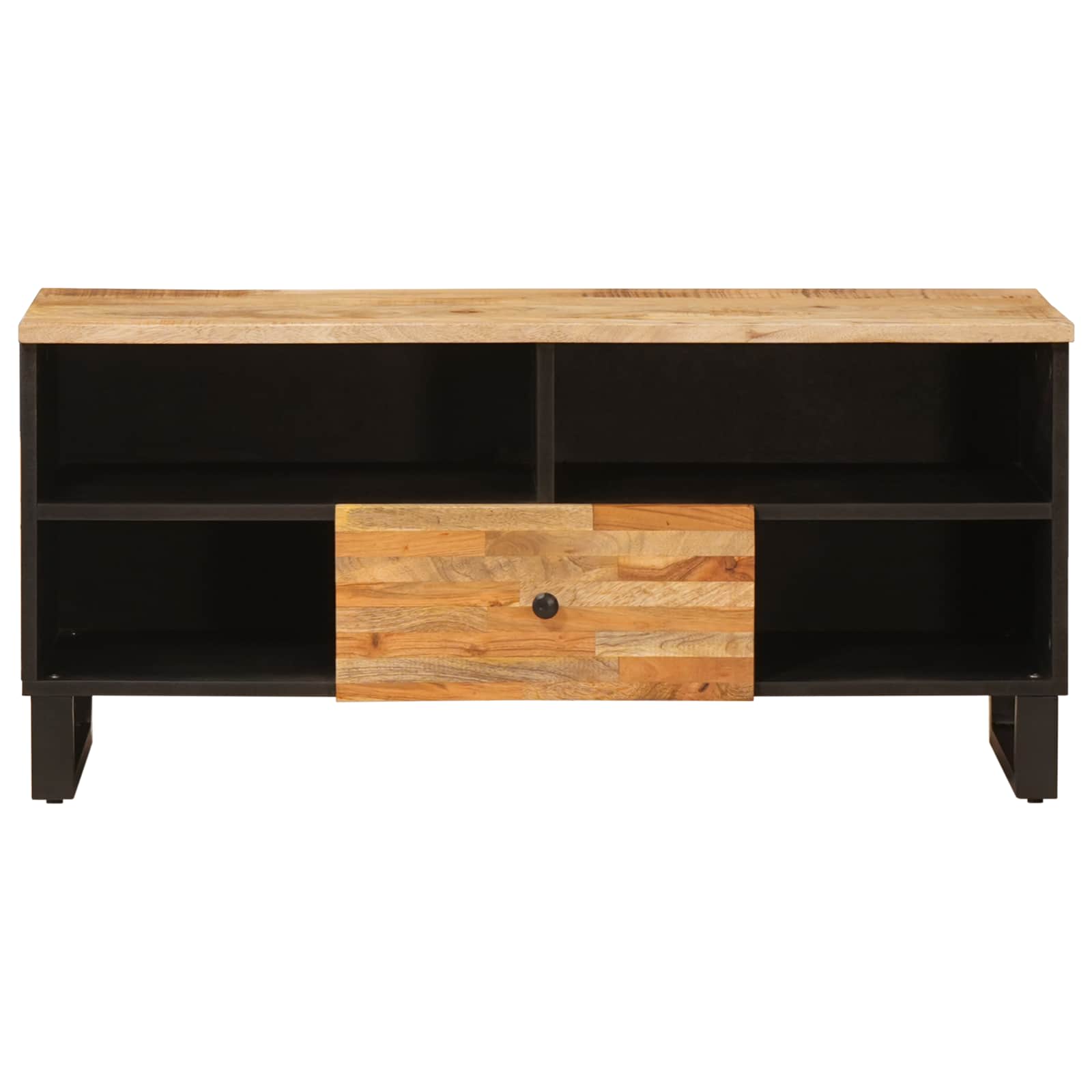 Mueble de TV Marrón 100 x 33 x 46 cm Madera de mango maciza