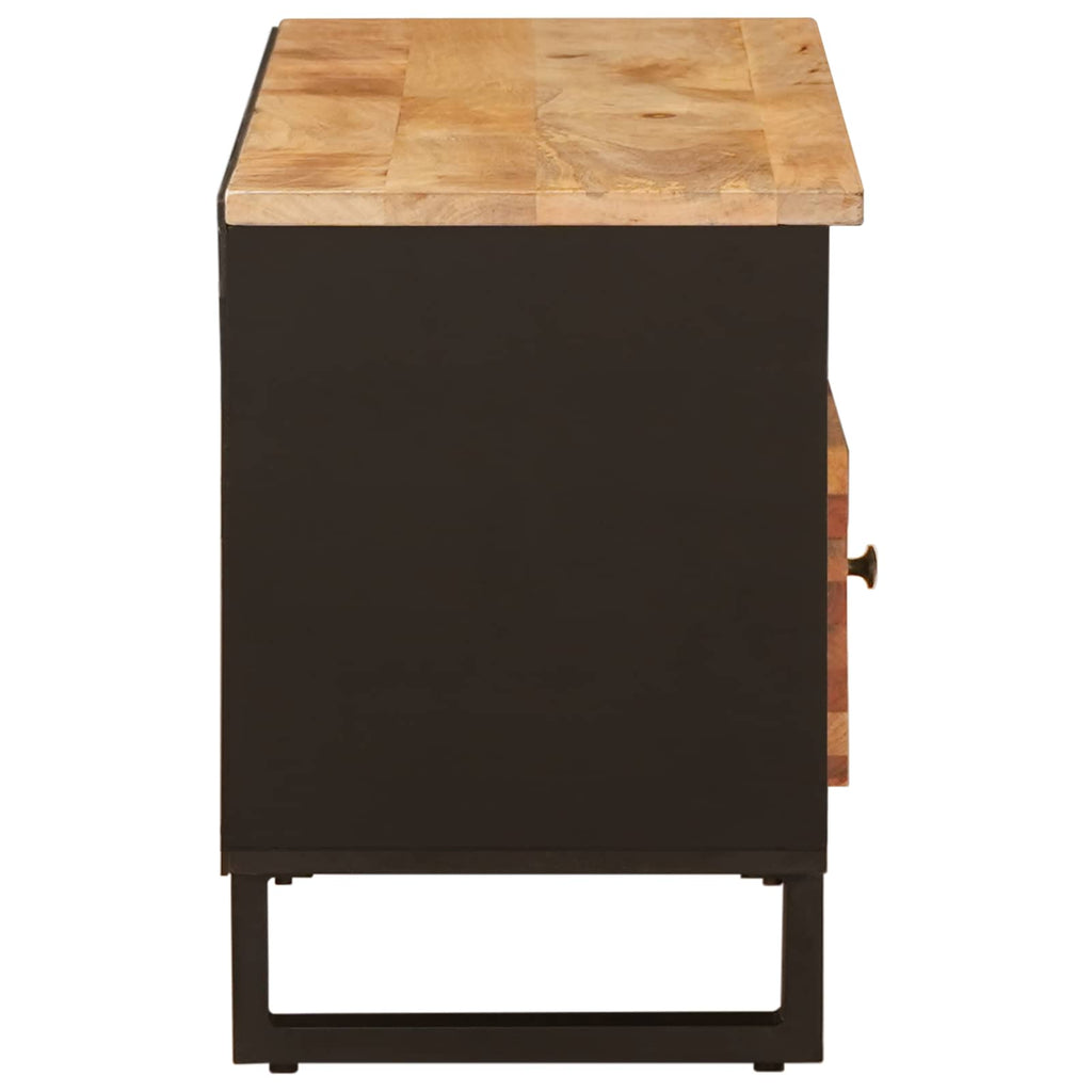 Mueble de TV Marrón 100 x 33 x 46 cm Madera de mango maciza