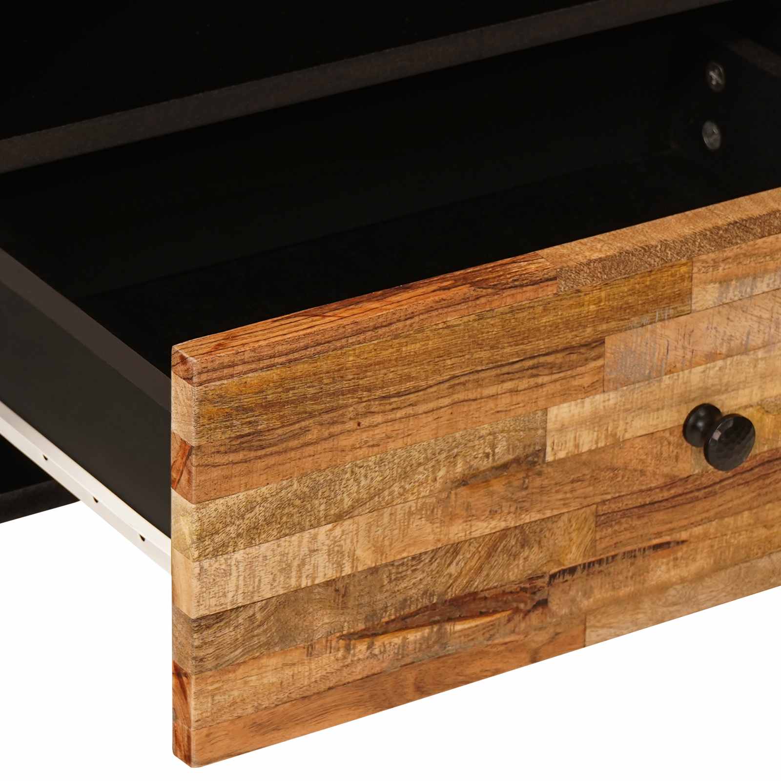 Mueble de TV Marrón 80 x 33 x 46 cm Madera de mango maciza