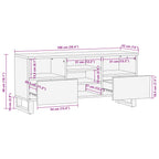 Mueble de TV con cajón Corona Marrón 100 x 33 x 46 cm