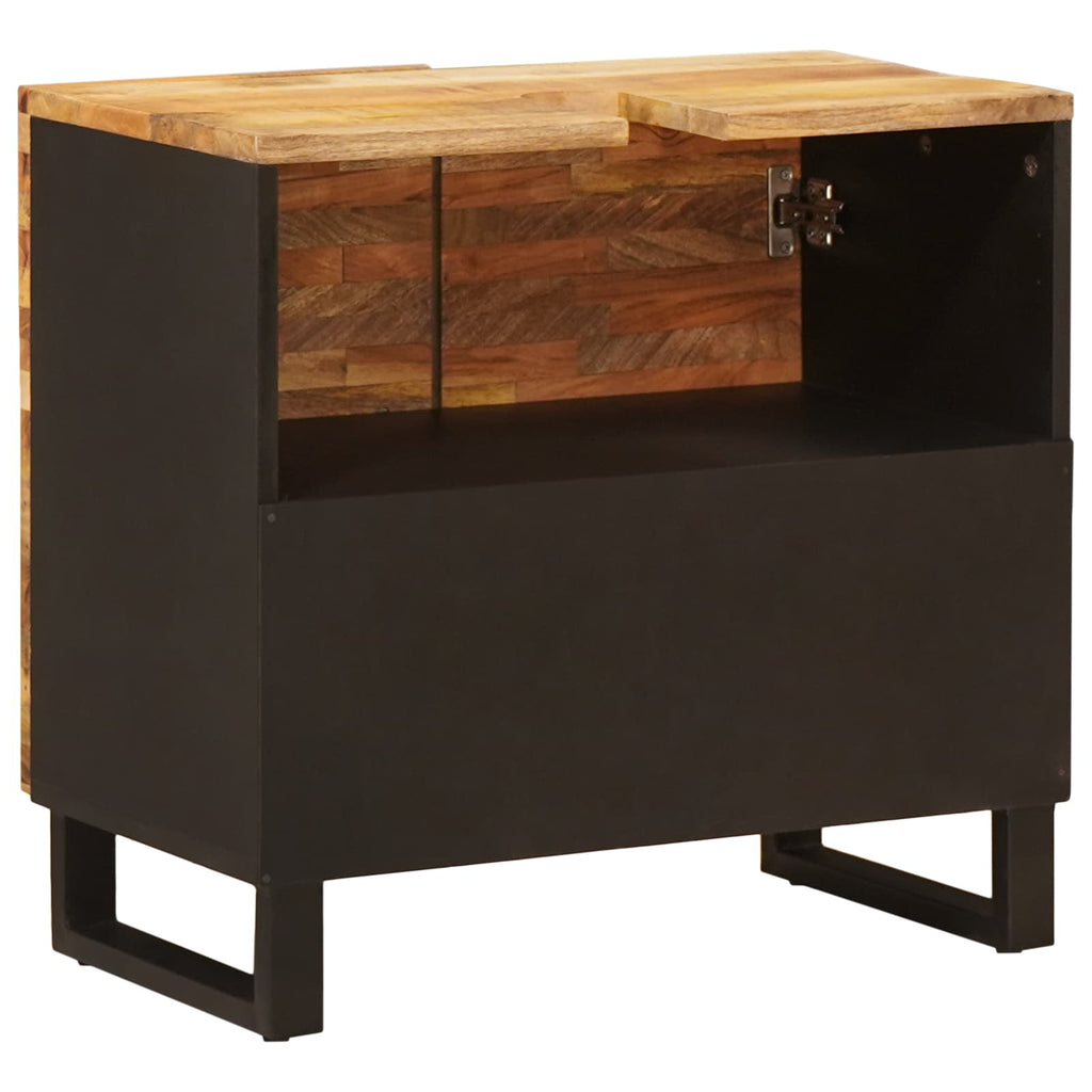 Mueble de lavabo para baño con puerta Natural 62 x 33 x 58 cm
