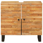 Mueble de lavabo para baño con puerta Natural 62 x 33 x 58 cm