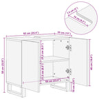Mueble de lavabo para baño con puerta Natural 62 x 33 x 58 cm