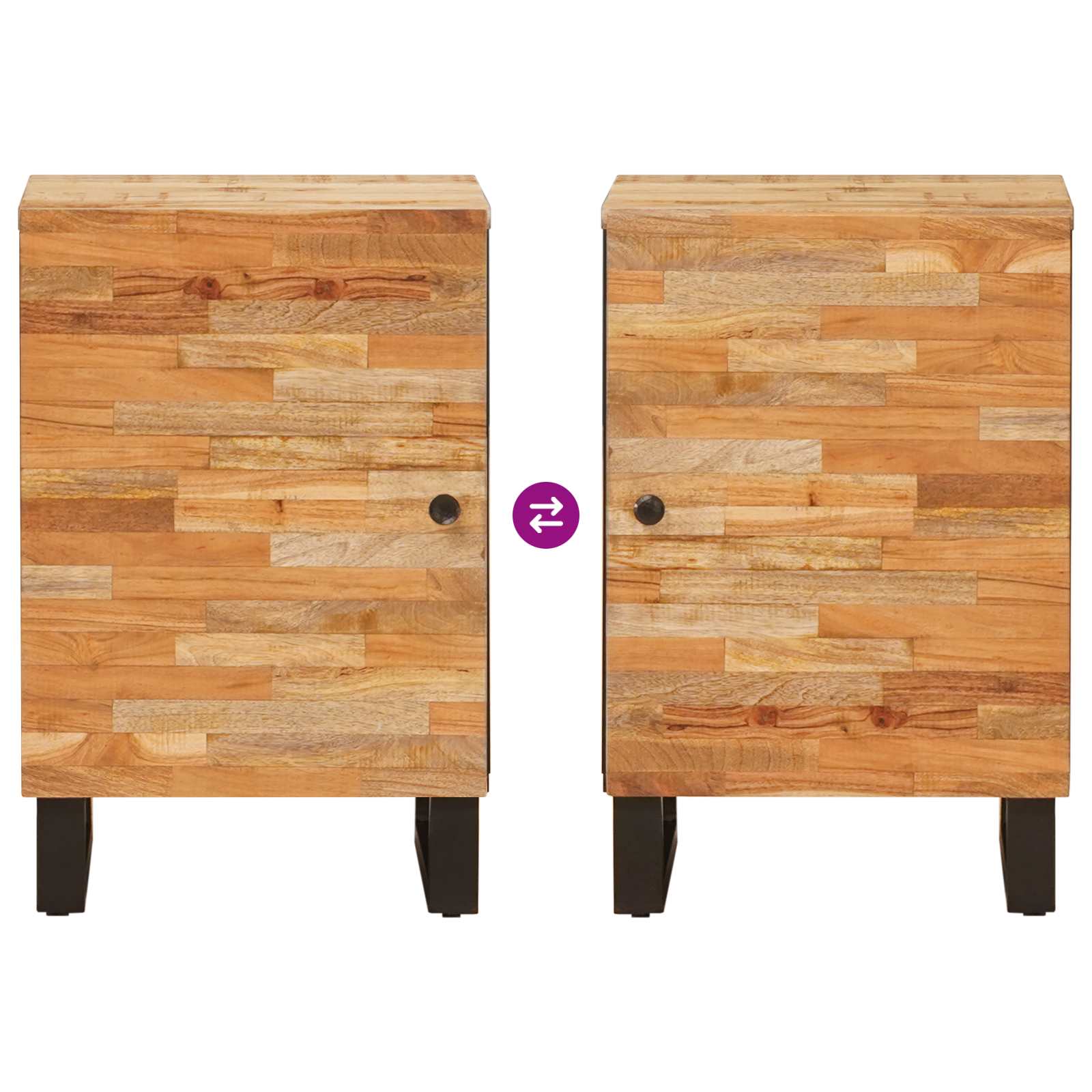 Mueble de Cuarto de Baño con puerta Natural 38 x 33 x 58 cm
