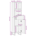 Mueble de Cuarto de Baño Roble artesanal 38 x 33 x 160 cm