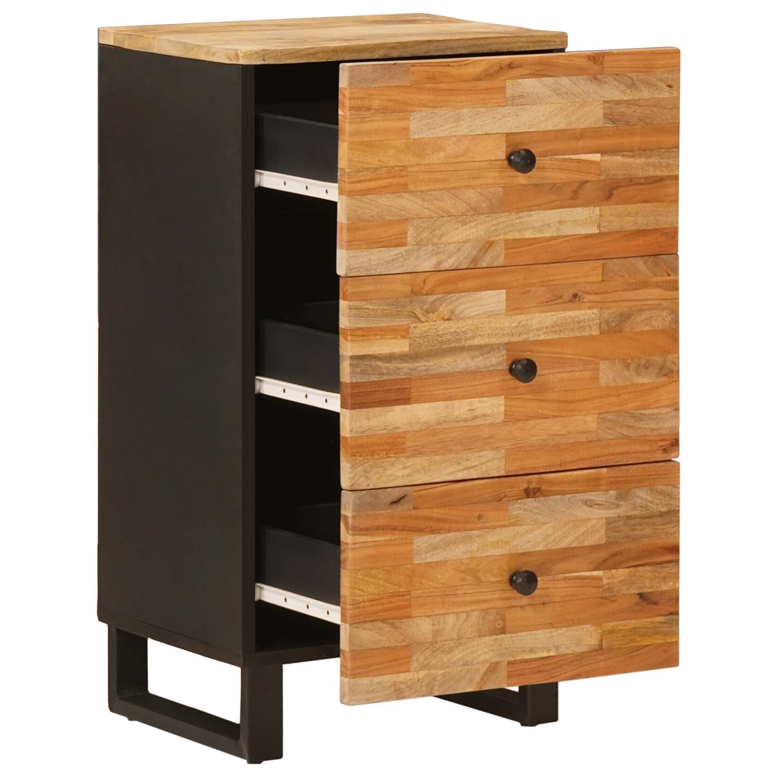 Armario auxiliar Marrón 40 x 33 x 75 cm Madera de mango maciza