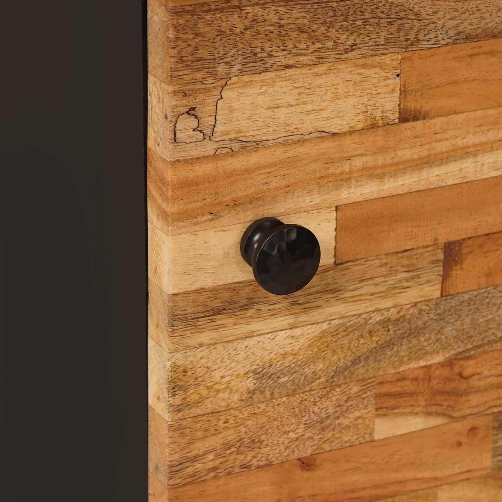 Armario auxiliar Marrón 40 x 33 x 75 cm Madera de mango maciza