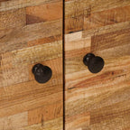 Armario auxiliar Marrón 60 x 33 x 75 cm Madera de mango maciza