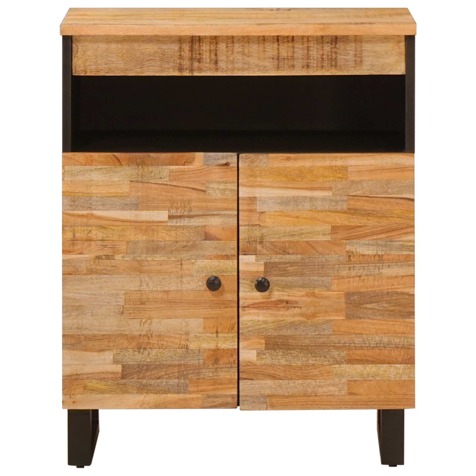 Armario auxiliar Marrón 60 x 33 x 75 cm Madera de mango maciza