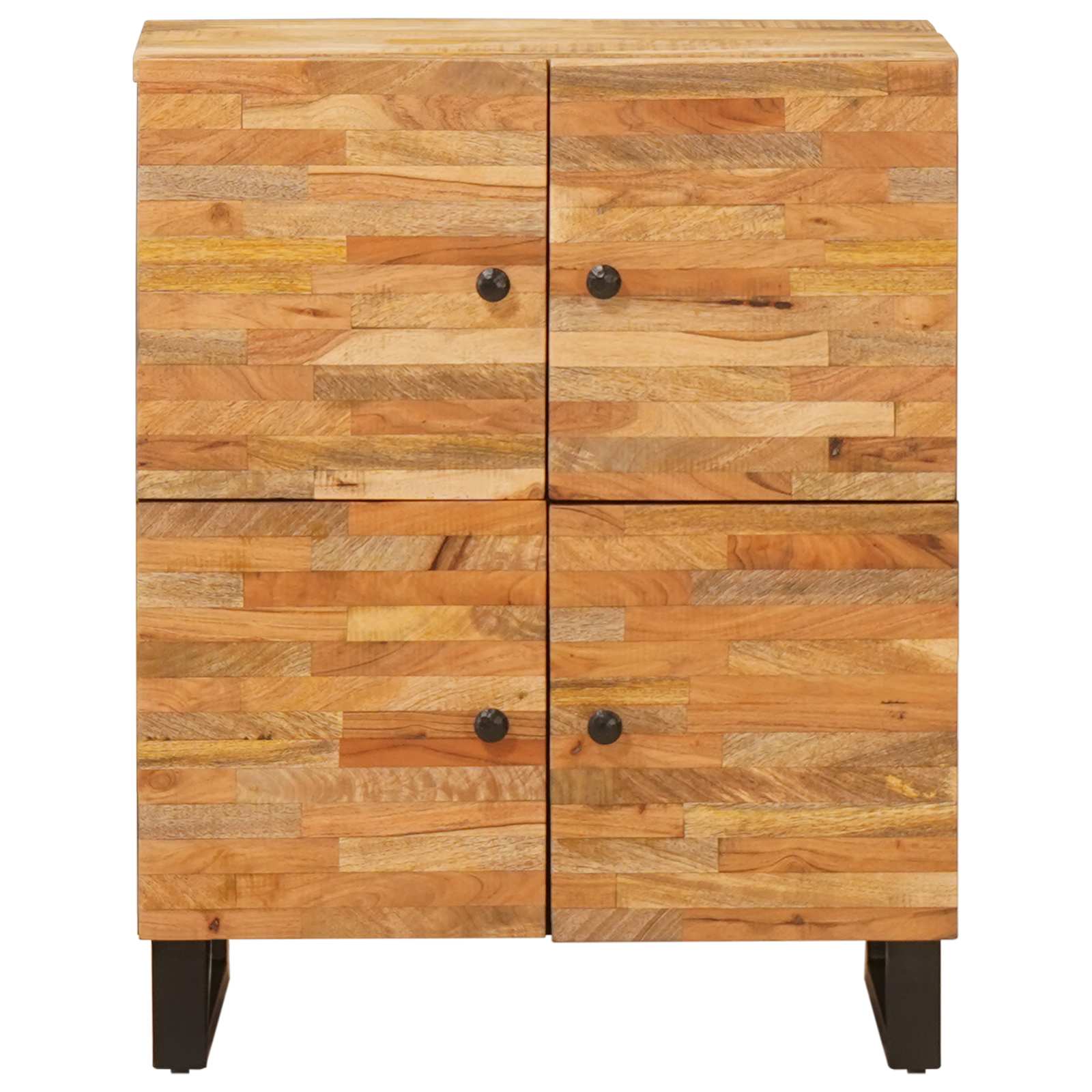Armario auxiliar Marrón 60 x 33 x 75 cm Madera de mango maciza